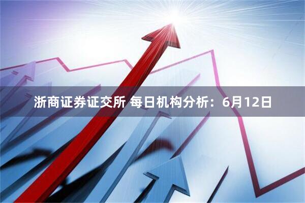 浙商证券证交所 每日机构分析：6月12日